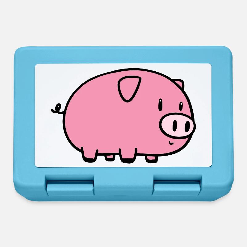 Petit cochon - Boîte à goûter - bleu saphir