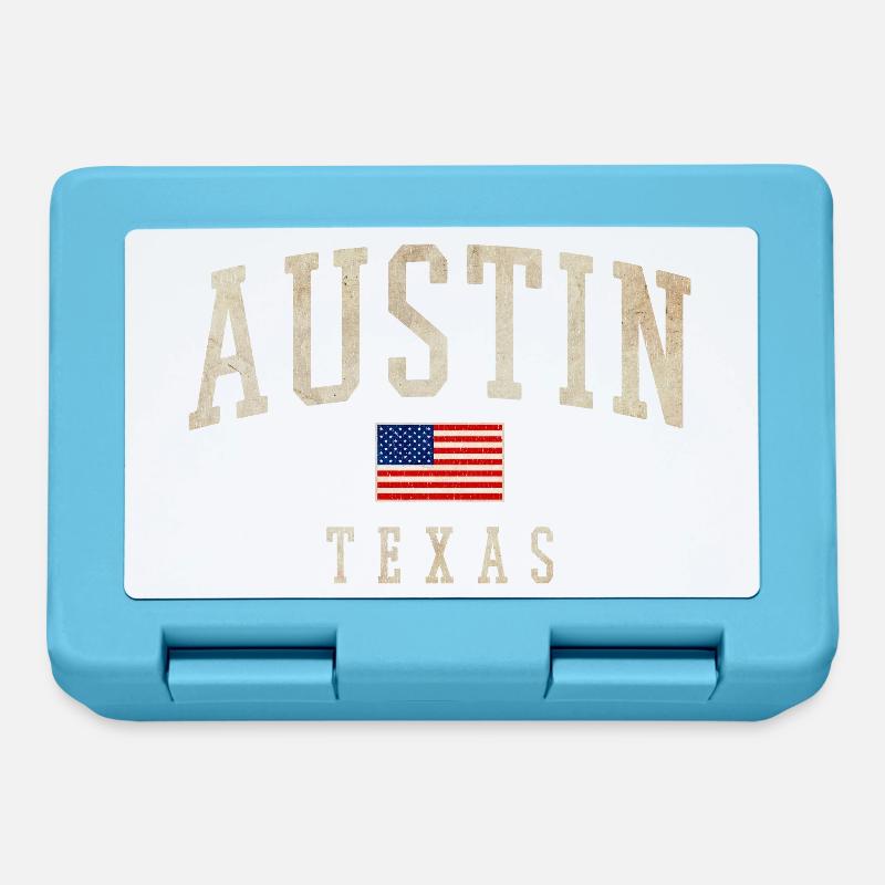 Austin Tx - Lunchbox - sapphire blue
