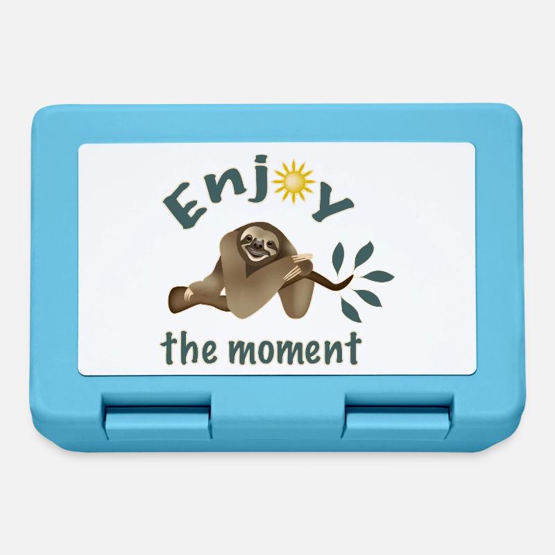 Sloth on branch - Lunchbox - sapphire blue
