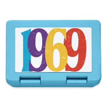 Geboren 1969 Geburtstagsgeschenk Geburtstag 69 - Brotdose - Saphirblau - Vorne