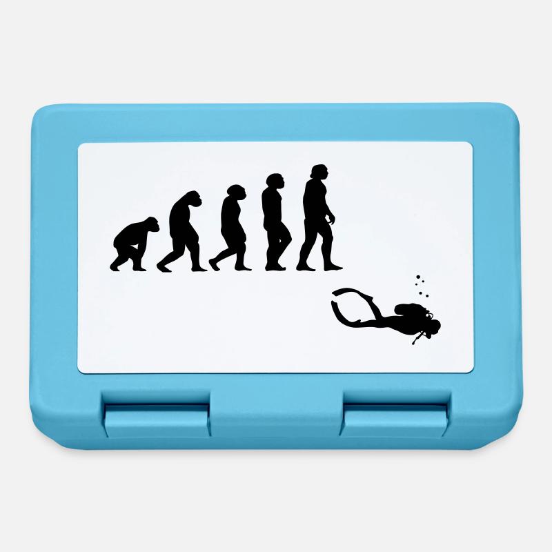 Evolution Tauchen mit Gerät - Brotdose - Saphirblau