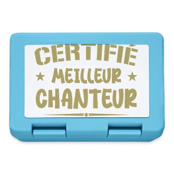 Certified Best Singer - Singer Gift - Lunchbox - sapphire blue - Front