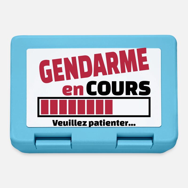 gendarme en cours - Boîte à goûter - bleu saphir