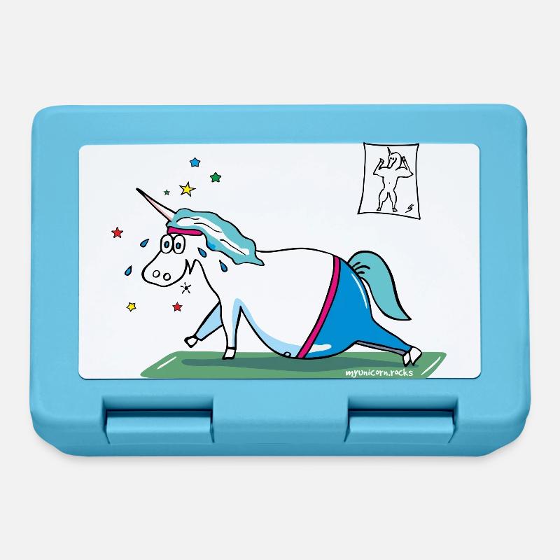 "Fluffy" fat unicorn - Boîte à goûter - bleu saphir