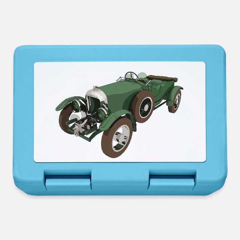 Schöner Oldtimer, Auto, KFZ - Brotdose - Saphirblau
