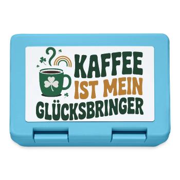 Kaffee ist mein Glücksbringer - Brotdose - Saphirblau - Vorne