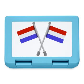 Niederländische Flagge - Brotdose - Saphirblau - Vorne