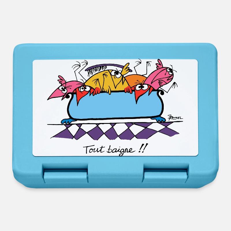 Tout baigne !! - Boîte à goûter - bleu saphir