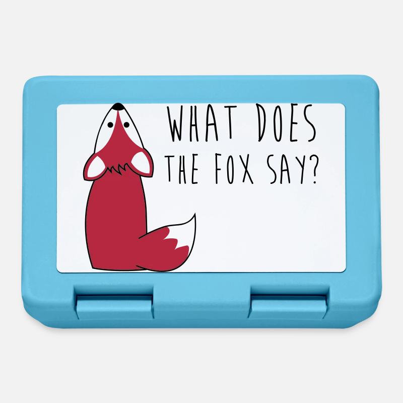 What does the fox say? - Brotdose - Saphirblau
