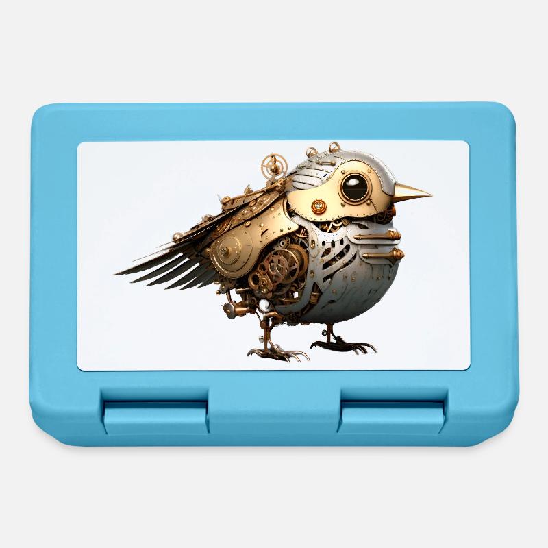 Oiseau Steampunk - Boîte à goûter - bleu saphir