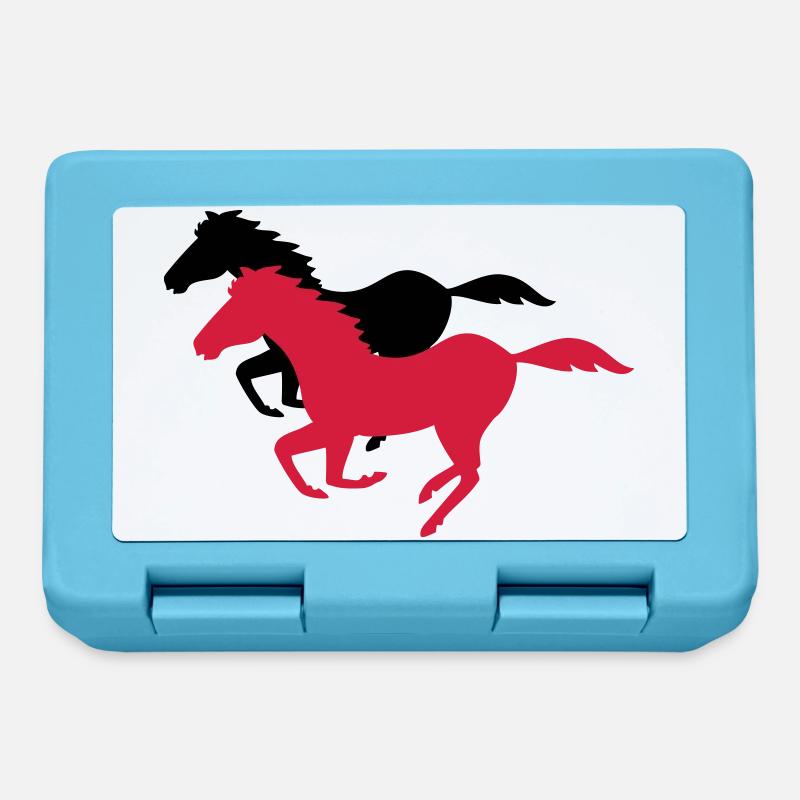 cheval - Boîte à goûter - bleu saphir