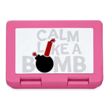 Calme comme une bombe Paradoxe Ironie Humour Blague explosive - Boîte à goûter - rose - Devant
