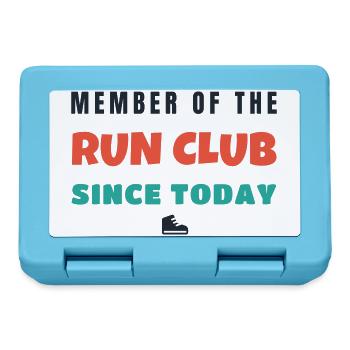 Run Club Member Since Today Lauf Spruch - Brotdose - Saphirblau - Vorne