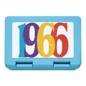 Geburtstag 1966 Geboren 1966 Vintage-Retro-Geschenk - Brotdose - Saphirblau - Vorne