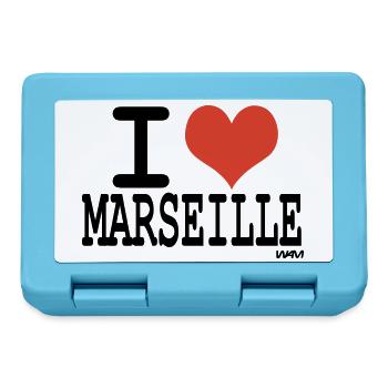 i love Marseille - couleurs personnalisables - Boîte à goûter - bleu saphir - Devant