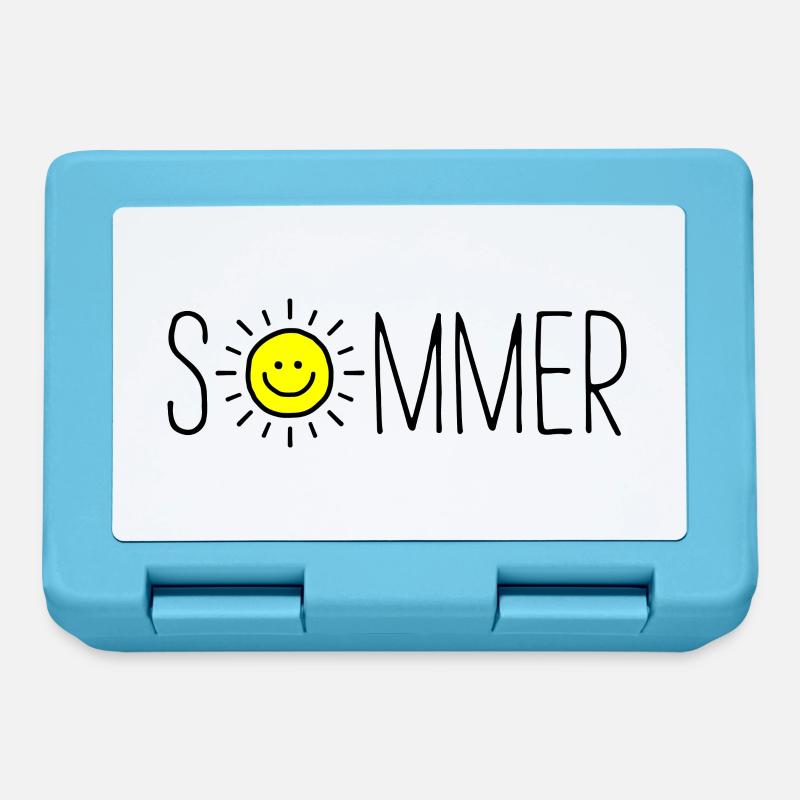 Sommer mit der Sonne - Brotdose - Saphirblau