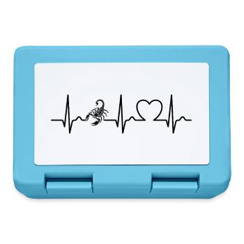 Scorpion - Dard empoisonné - Pouls - Courbe cardiaque - ECG - Boîte à goûter - bleu saphir - Devant