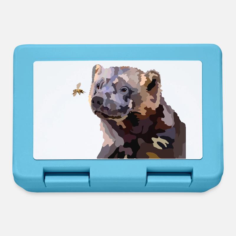 Freddy Wolverine et l’abeille - Boîte à goûter - bleu saphir
