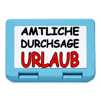 Urlaub - Brotdose - Saphirblau - Vorne