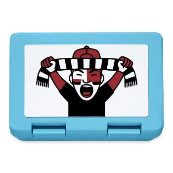 Jubelnder Fussballfan Icon - Brotdose - Saphirblau - Vorne