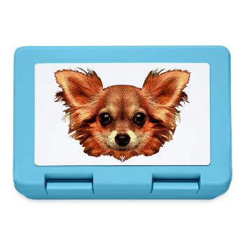  Chihuahua-Gesicht - Brotdose - Saphirblau - Vorne