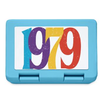Geboren 1979 Geburtstagsgeschenk Geburtstag 79 - Brotdose - Saphirblau - Vorne
