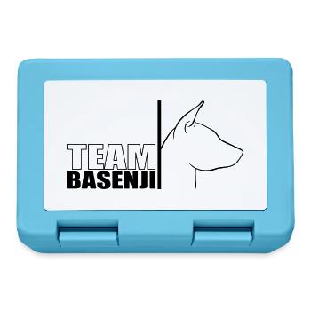 TEAM Basenji Profil Hunde Hund Wilsigns - Brotdose - Saphirblau - Vorne