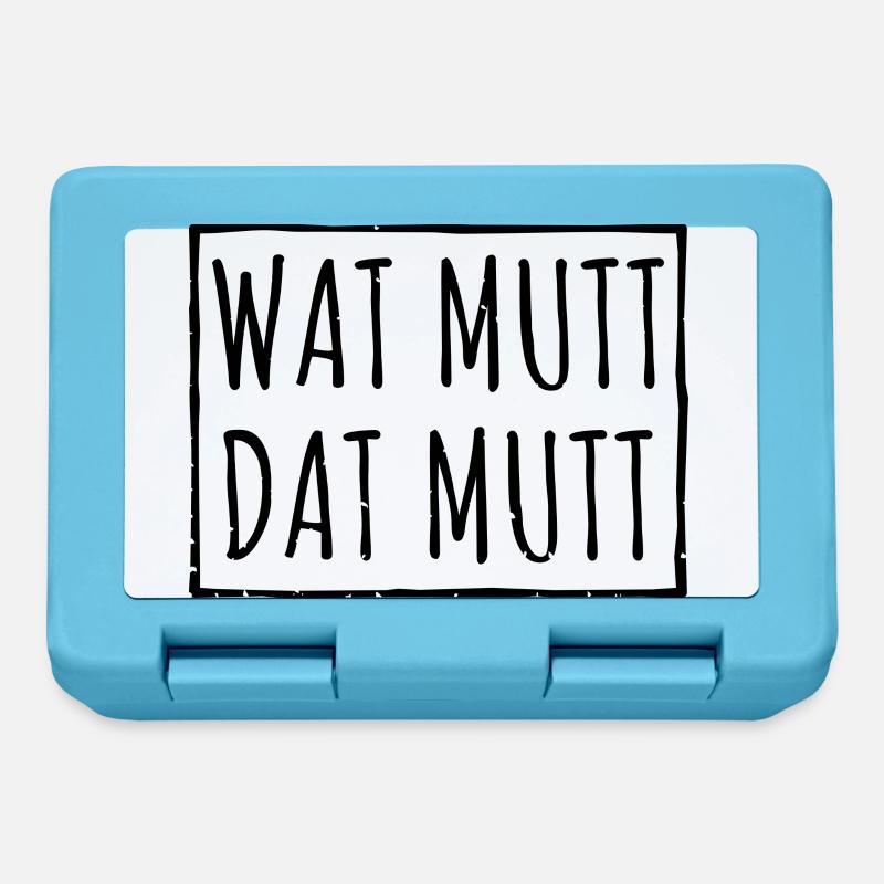 Wat Mutt Dat Mutt Spruch Geschenk - Brotdose - Saphirblau