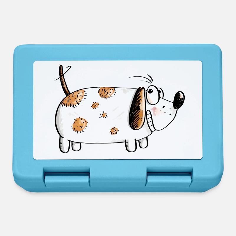 Fat Funny Dog - Chiens Comic - Boîte à goûter - bleu saphir