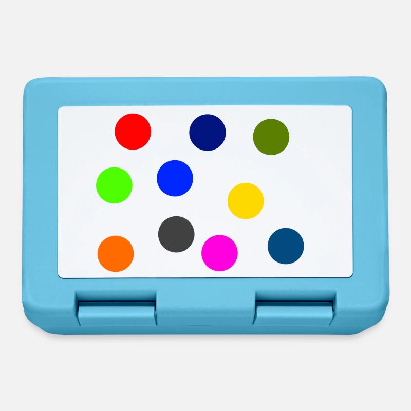 Points colorés - Boîte à goûter - bleu saphir