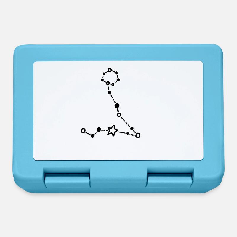 Zodiac Pisces black - Lunchbox - sapphire blue