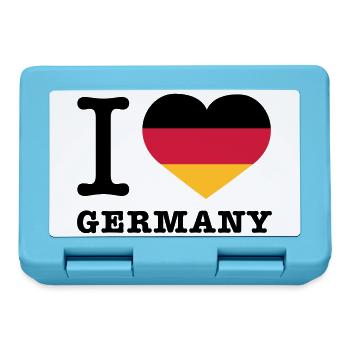 I love Germany | Herz | Heart - Boîte à goûter - bleu saphir - Devant