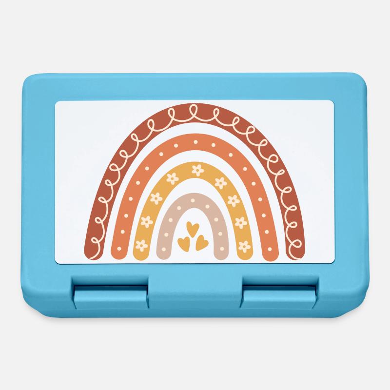 Boho Regenbogen - Brotdose - Saphirblau