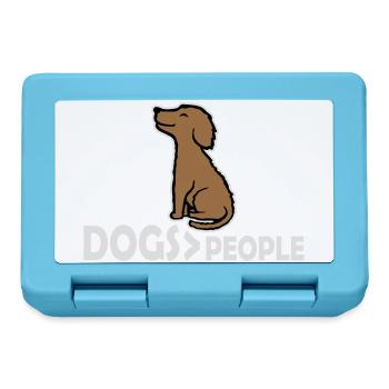 Dogs Over People Hund Lustig Antisozial Spruch - Brotdose - Saphirblau - Vorne