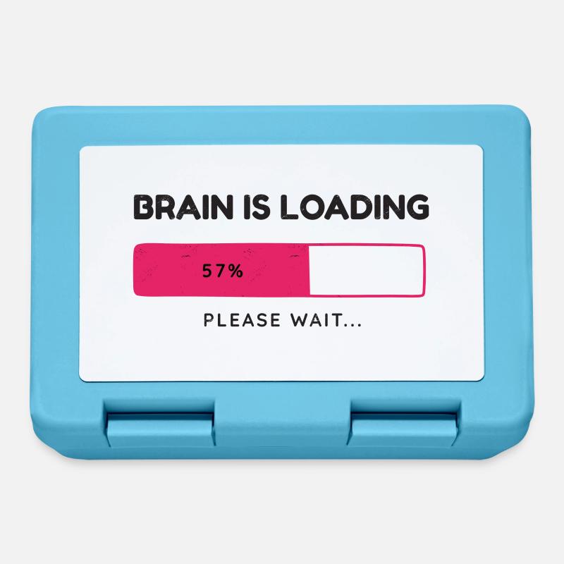 Brain is loading, please wait - Lunchbox - sapphire blue