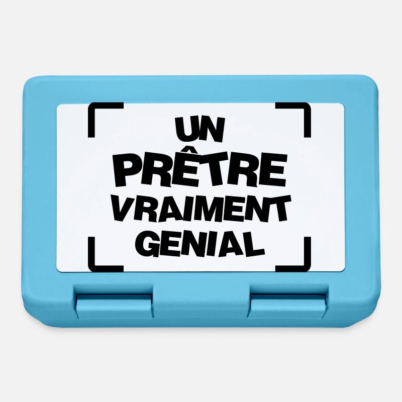 Prêtre / Pretre / Curé / Catho / Catholique - Boîte à goûter - bleu saphir