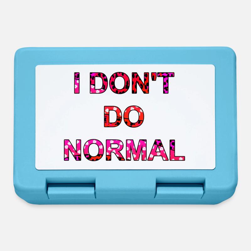 Ich mache nicht normal - I don't do normal - Brotdose - Saphirblau