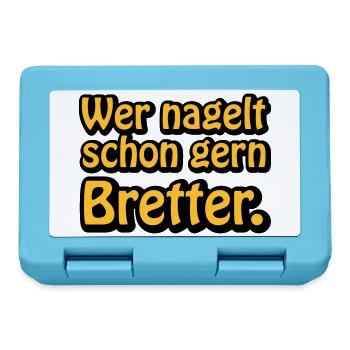 Wer nagelt schon gern Bretter | ficken | poppen - Boîte à goûter - bleu saphir - Devant