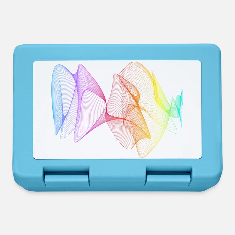 Abstract Lines Design 01 - Lunchbox - sapphire blue