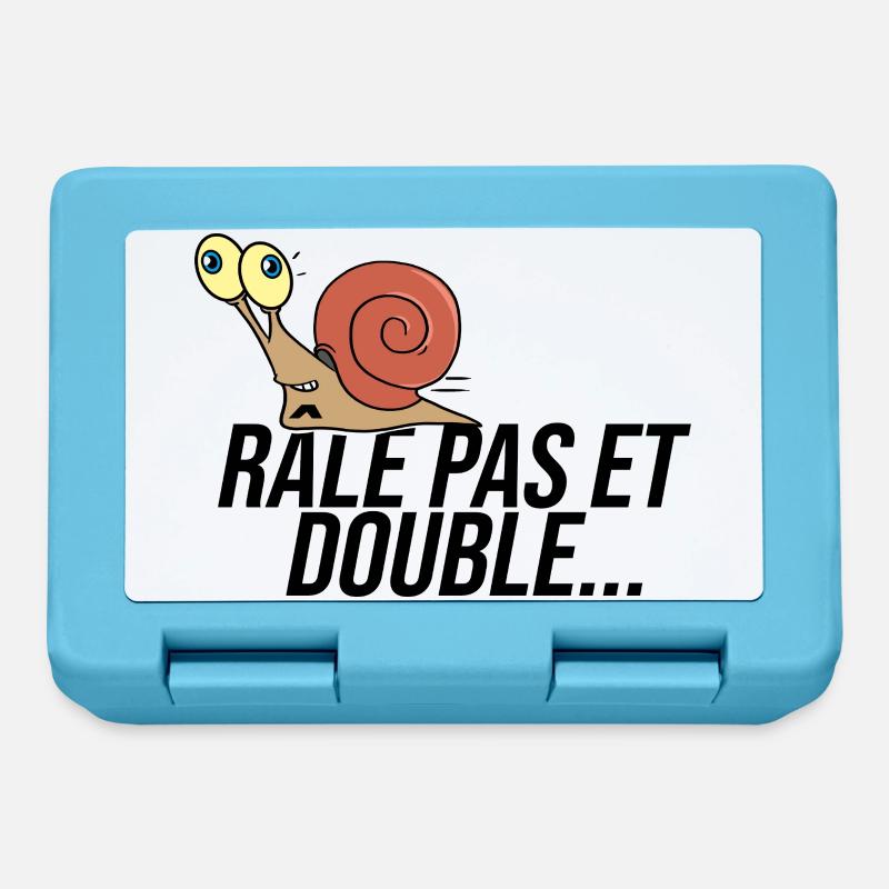 Arrete De Raler Rale pas et double véhicule humour - Boîte à goûter - bleu saphir