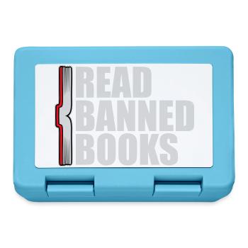 Lire des livres interdits Verbotene Bücher Lesen Freiheit - Boîte à goûter - bleu saphir - Devant