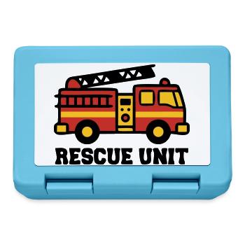 Feuerwehrauto Logo - Brotdose - Saphirblau - Vorne