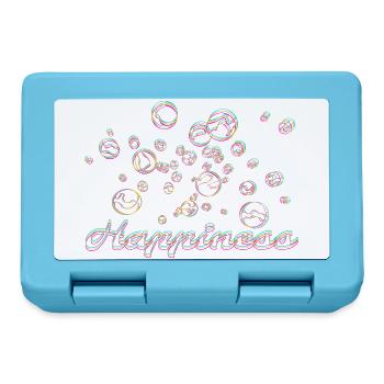 Happiness und Seifenblasen - Brotdose - Saphirblau - Vorne