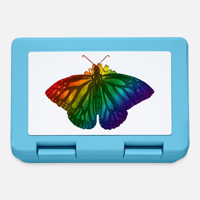 Farfalla arcobaleno - Libertà, amore e felicità - Lunch box - blu zaffiro