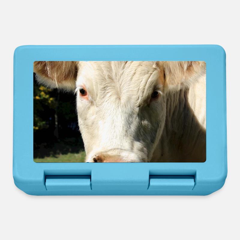 Affiche vache - Boîte à goûter - bleu saphir