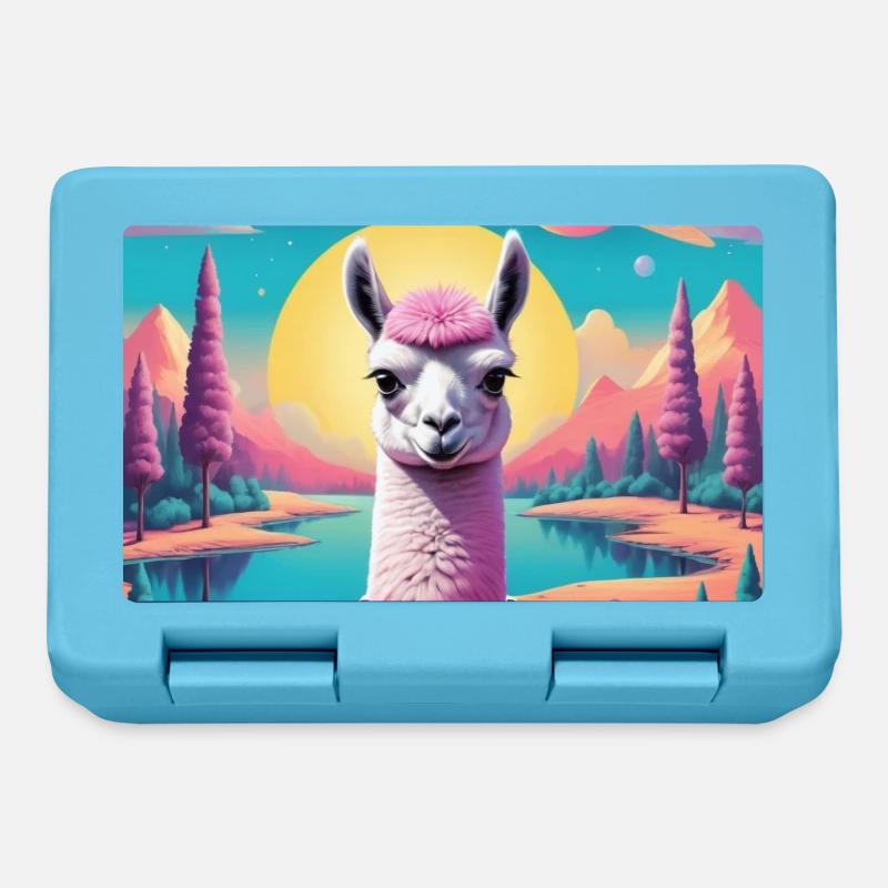 Space Llama - Lunchbox - sapphire blue