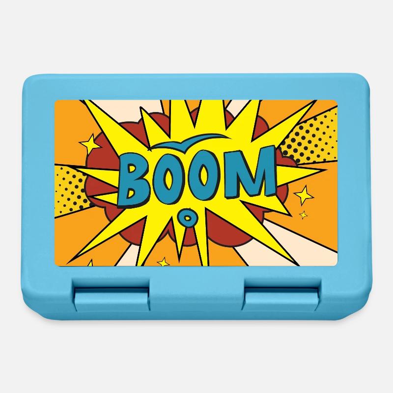 Boom Comic Explosion Stil - Brotdose - Saphirblau