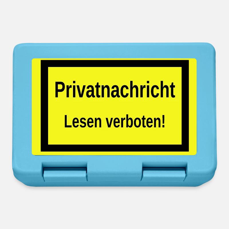 Lustiger Spruch - Brotdose - Saphirblau