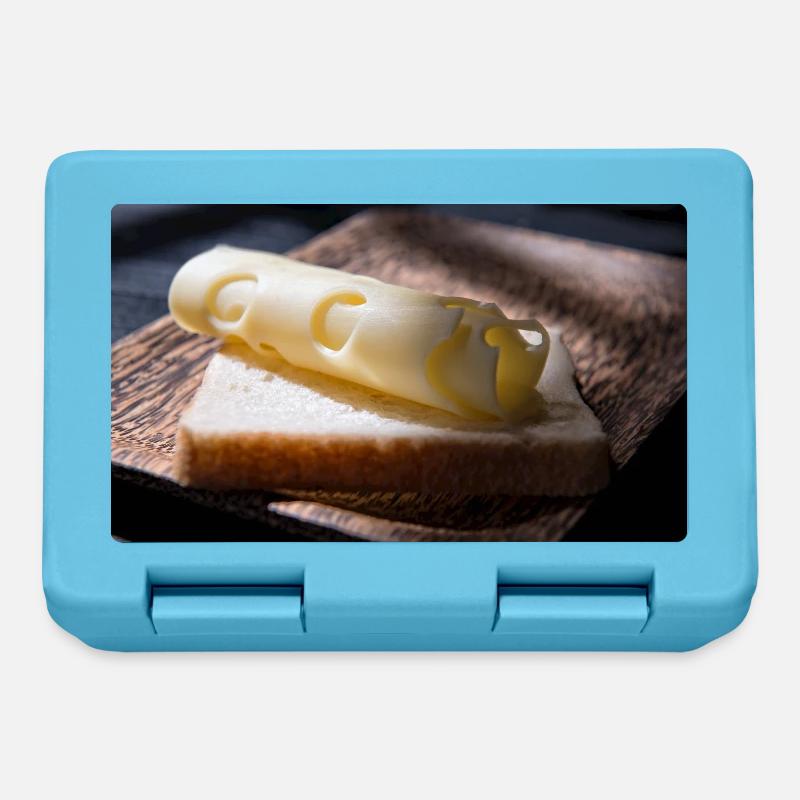 Boucle de fromage sur toast - Boîte à goûter - bleu saphir