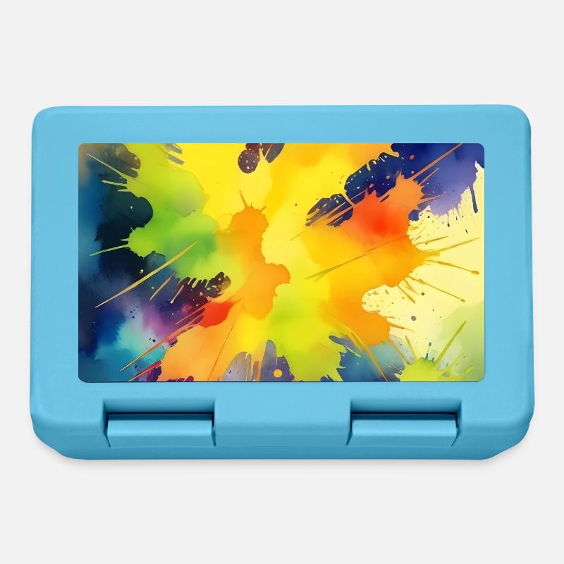Color Explosion Abstract Splash - Lunchbox - sapphire blue